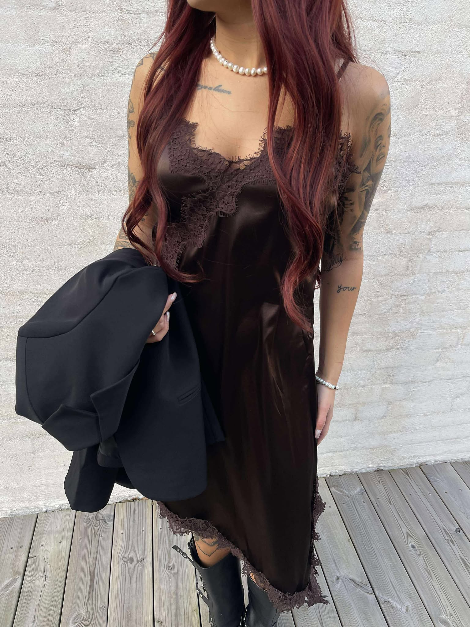 NMSOFIE Midi Dress - Chocolate Brown